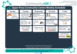 Upper Ross Weekly Schedule